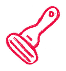Wall Mural - shaving blade icon beauty cosmetics related icon crayon chalk drawing vector