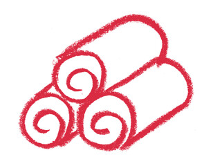 Wall Mural - towels icon beauty cosmetics related icon crayon chalk drawing vector