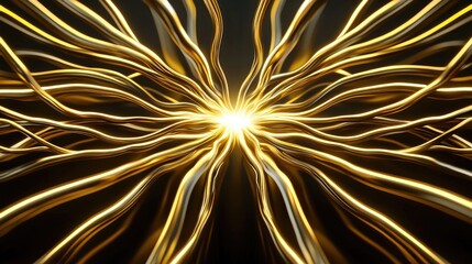 Poster - Dynamic energy pulsation digital realm abstract art dark background close-up visual concept