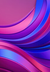 Fototapete - Abstract waves of vibrant purple and blue colors creating a dynamic background