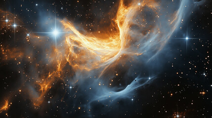 Aufkleber - Veil nebula supernova remnant expanding in outer space