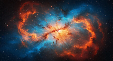 Wall Mural - illustrate star explode empty cosmos showcases both immense complexity and simplicity, with its gala