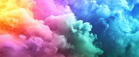 Poster - Radiant cloudscape with vivid gradients of color and wispy ethereal formations