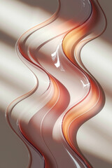 Poster - Elegant Abstract Swirls of Warm Tones in Soft Light Creating a Serene Atmosphere