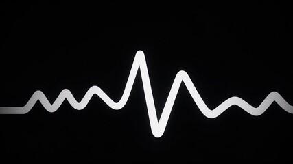 Poster - Subtle variations in background color and line glow create a dynamic visual representation of a heartbeat or other vital sign, suitable for medical or health-related projects