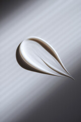 Poster - Elegant Creamy Texture Droplet Casting Soft Shadows in Minimalist Light