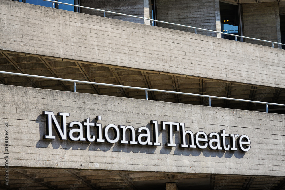 National Theatre Building Complex, NT Lettering Logo, Brutalist ...