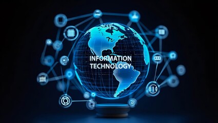 IT consultant presenting tag cloud about information technology.