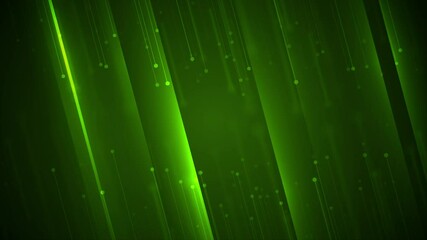 Poster - Glowing green tech connection lines abstract futuristic background. Seamless looping neon motion design. Video animation Ultra HD 4K 3840x2160