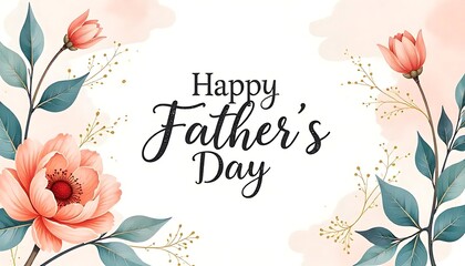 Father's day banner illustration for website header, happy father's day greeting card, template, header for website, poster, created with generative ai	