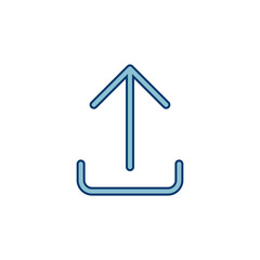 Poster - Upload icon vector isolated on white background. Upload sign icon. Upload button. Load symbol.