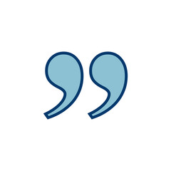 Poster - Quote icon vector isolated on white background. Quote sign icon. Quotation mark symbol.