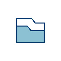 Leinwandbilder - Folder Icon vector isolated on white background. Folder and documents Icon. icon archive
