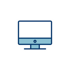 Fototapete - Computer icon vector isolated on white background. PC Icon vector. Computer monitor icon. Flat PC symbol