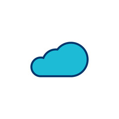 Poster - Cloud icon vector isolated on white background. cloud computing icon