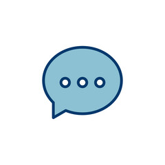 Poster - Chat icon vector isolated on white background. Chat vector icon. Speech bubble. message. contact us