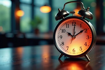 Close-up of clock showing fasting hours, empty glass, tracking, nutrition, device