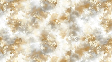 Poster - Abstract illustration depicts cloud like forms in brown and white colors
