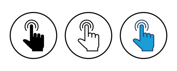 Poster - hand click icon vector. pointer icon vector. hand cursor icon vector