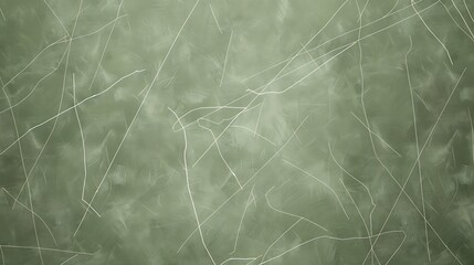 Poster - Abstract artwork with white lines drawn across a green surface