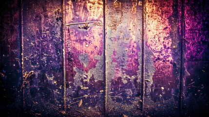 Poster - Weathered wooden panels showing a rich and textured visual surface