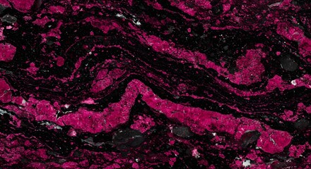 Aufkleber - Abstract Black and Pink Marble Texture Background with Swirling Veins