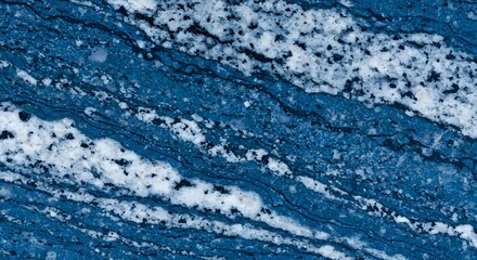 Aufkleber - Blue granite stone surface showing natural patterns and textures