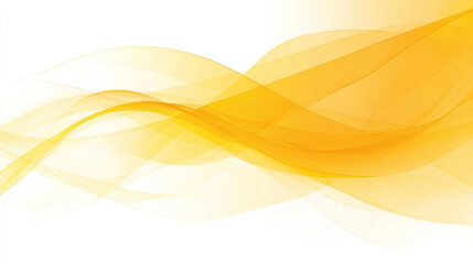 Poster - A yellow wave with a white background. The wave is long and curvy. The color yellow is dominant in the image