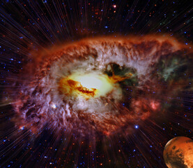 Wall Mural - abstract space background