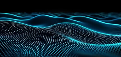 3d wave dynamic background dots green futuristic flow technology abstract datum innovation sound illustration business digital music dot texture. Vibrant green digital pulse.