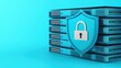 © SunPunjiStudio - Secure Data Storage Concept with Shield and Lock Symbol on Servers