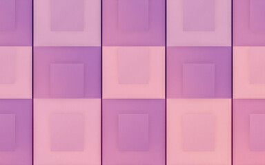 Aufkleber - A grid of squares in shades of purple and pink creates a geometric and abstract background. The pattern is simple, modern and decorative.