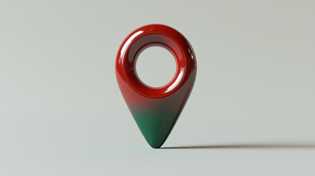 Red to green gradient map marker. Modern design, minimal, clean style