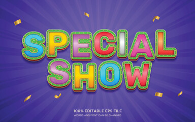 Poster - special show 3d editable text style effect