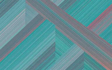 Aufkleber - abstract teal background with intersecting grey and pink diagonal lines creating a geometric pattern