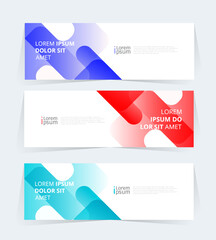 Wall Mural - geometric banner design with vector presentation template.