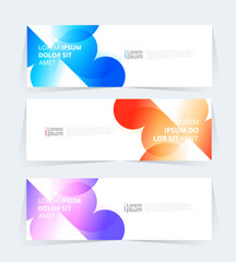 Wall Mural - geometric banner design with vector presentation template.