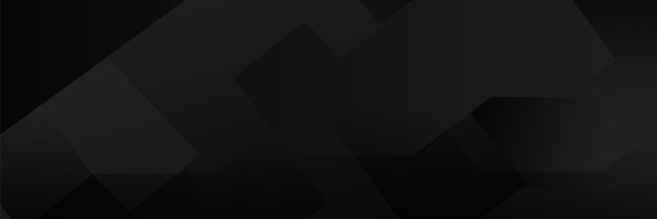 Wall Mural - Abstract dark black Geometric banner design background.
