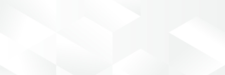 Wall Mural - Abstract white Geometric banner design background.