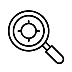 Poster - Find target search magnifying glass focus icon vector illustration for web and graphic design 