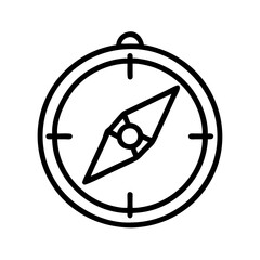 Poster - Compass icon vector direction navigation travel map orientation find location north south east west 