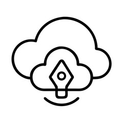 Fototapete - Cloud based design tool icon vector illustration for graphic design and web development projects design tool
