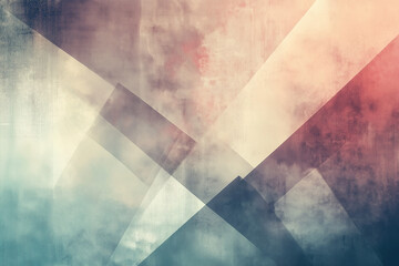 Poster - Abstract Geometric Pattern Background with Soft Colors and Grunge Texture
