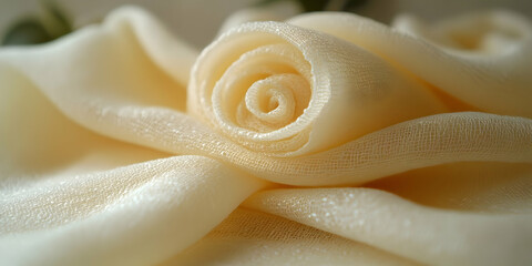 Creamy Fabric Rose Illustration