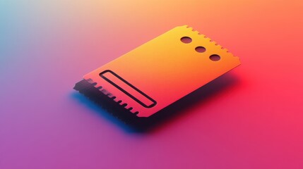 Poster - a colorful, stylized image of a razor blade, emphasizing vibrant gradients and a modern design aesth