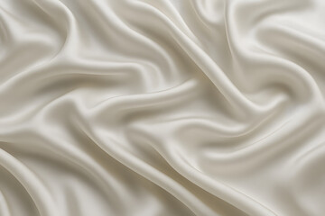 Poster - Elegant Silk: A luxurious close-up showcases flowing silk fabric, its gentle folds and subtle sheen creating a sense of opulence and softness.