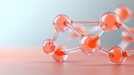 Poster - Detailed representation of a molecule highlighting clean digital connection patterns in scientific and educational contexts