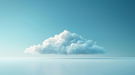 Poster - Cloud in the sky with a firewall layer illustrating cloud security and digital protection concepts in technology