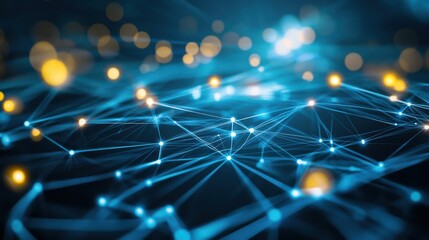Poster - A vibrant, abstract representation of interconnected lines and glowing points, suggesting a digital or technological theme.