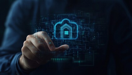cloud computing connection, digital transformation concept